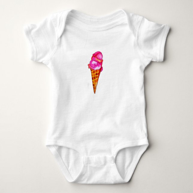 Eiswürfelgelat niedliche Küche Baby Strampler (Vorderseite)