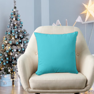 Eiszapfen  Türkisblau Modern  Massives Weihnachtsb Kissen