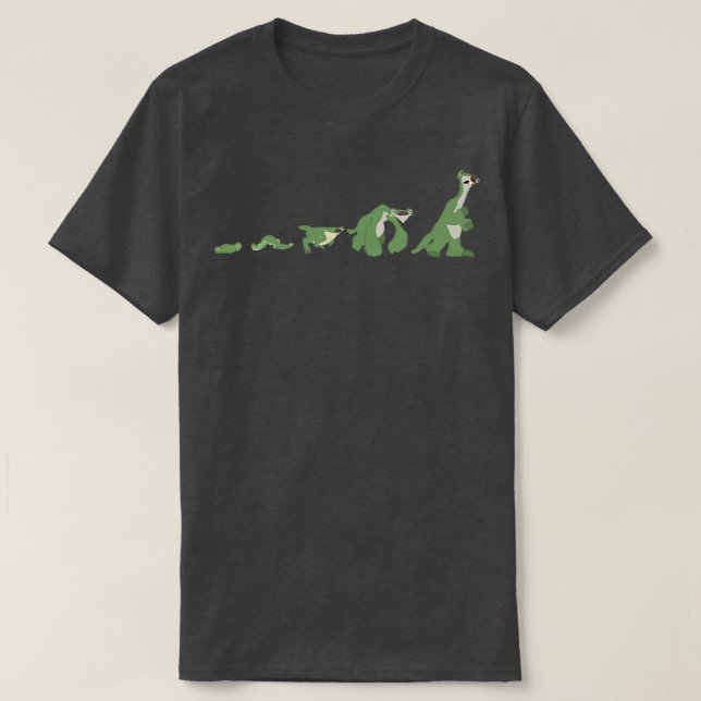 Eiszeit Die schlanke Evolution in Farbe schlucken T-Shirt (Design vorne)