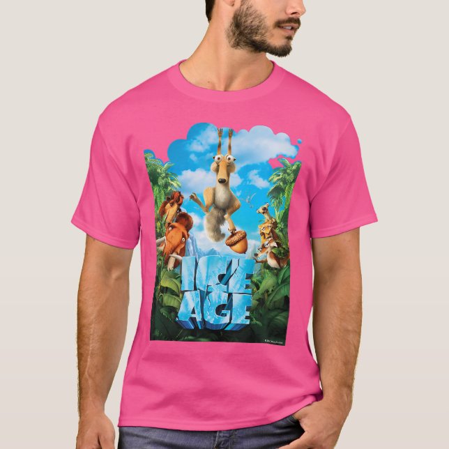 Eiszeit Morgendämmerung des Dinosaurier-Films T-Shirt (Vorderseite)