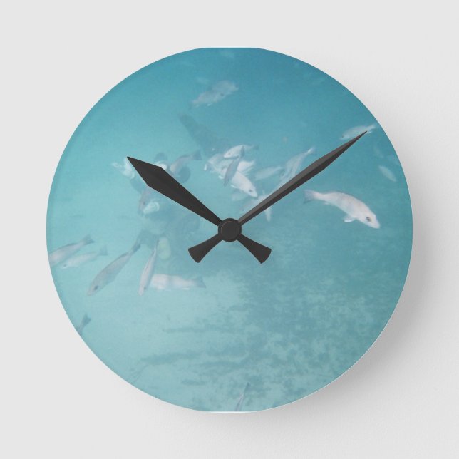 Eiszeit Runde Wanduhr (Vorderseite)