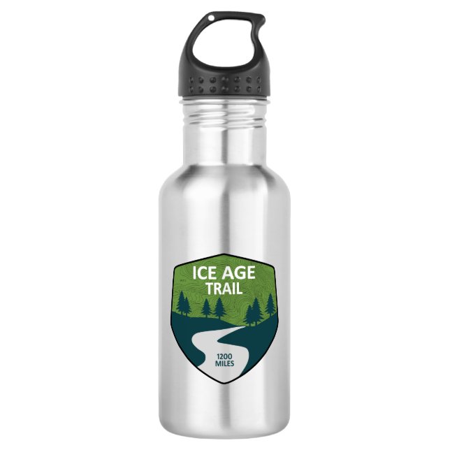 Eiszeitpfad Edelstahlflasche (Vorderseite)