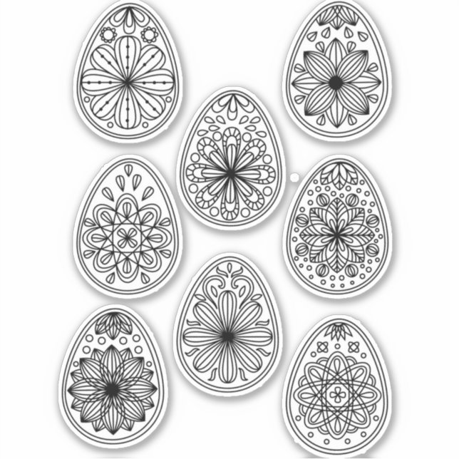 Eizellinie Kunst Aufkleber (Vorderseite)