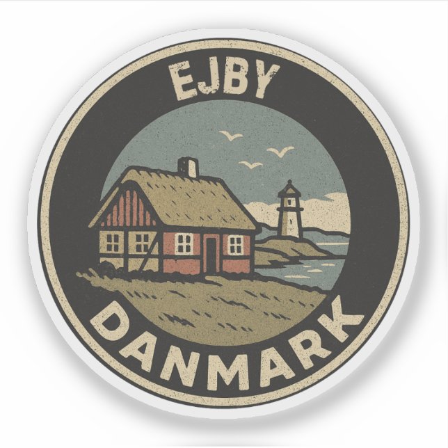 Ejby, Dänemark Aufkleber (Vorderseite)