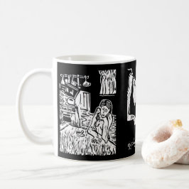 Ejgoldguru - Holzschnitte Kaffeetasse