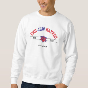 EJH Hommes Collégiale Crewneck Sweatshirt en blanc