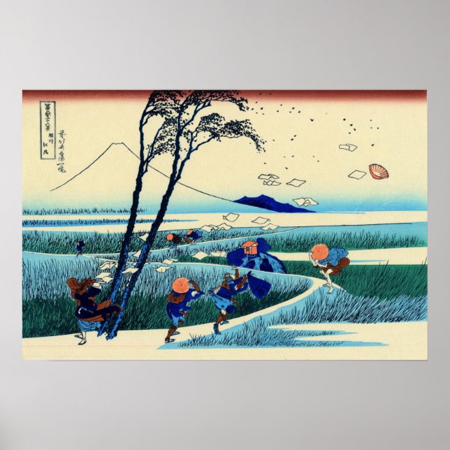Ejiri in der Provinz Suruga Katsushika Hokusai 183 Poster (Vorne)