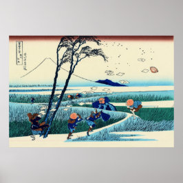 Ejiri in der Provinz Suruga, von Katsushika Hokusa Poster