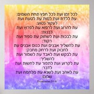 Ekclesiastes 3:1-8 poster