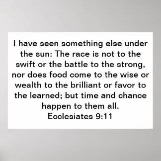 Ekclesiastes 9:11 poster