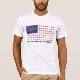 EKG ECG Linien USA Flaggenschlager von Amerika T-Shirt