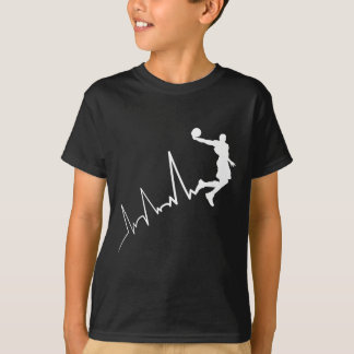 EKG Häufigkeit von Basketball-Spieler heartbeat Du T-Shirt