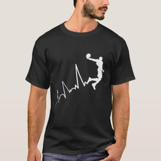 EKG Häufigkeit von Basketball-Spieler heartbeat Du T-Shirt