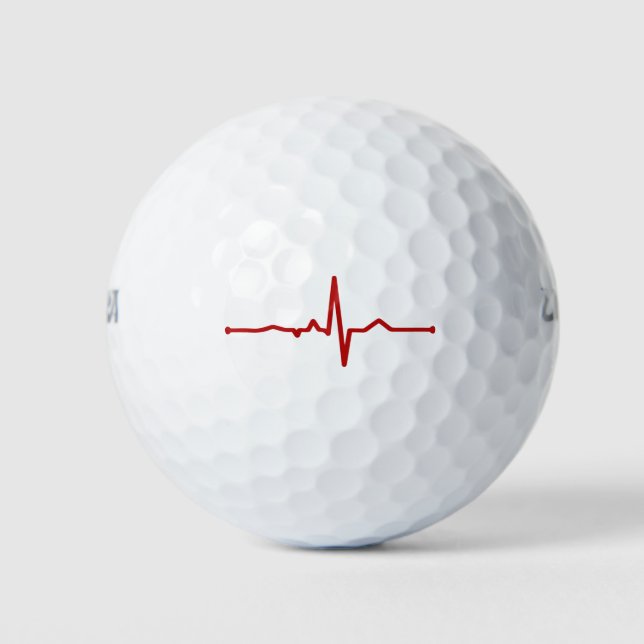 EKG Heartbeat Golf Ball (Vorderseite)