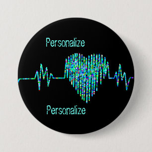 EKG Herz medizinische EKG‑Linie Button
