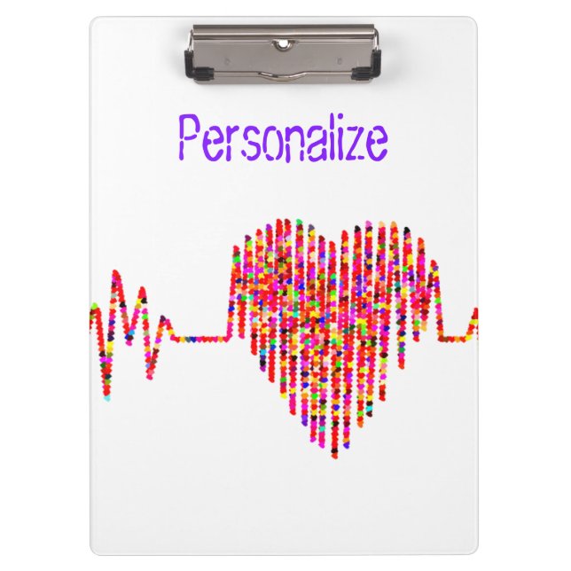 EKG Herzinsuffizienz rot Klemmbrett (Vorderseite)