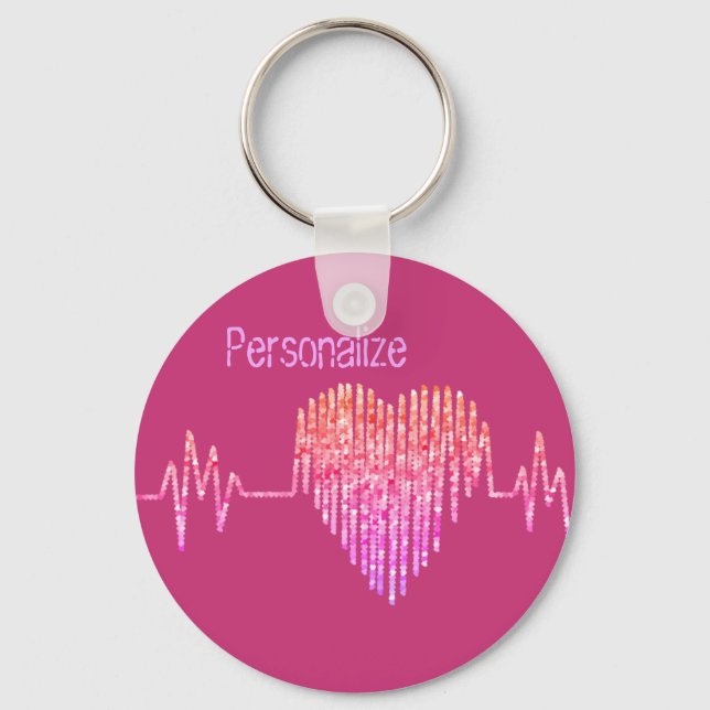 EKG Herzkranzkrankheit Schlüsselanhänger (Vorderseite)