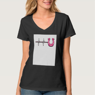 Ekg-Herzschlag-Grafik Pferdeliebhaber Reitsport Re T-Shirt