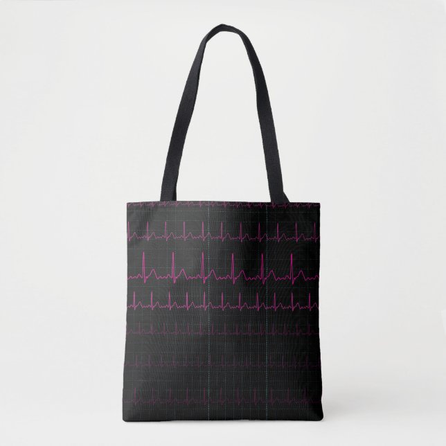 EKG Herzschlag-Taschen-Tasche Tasche (Vorderseite)