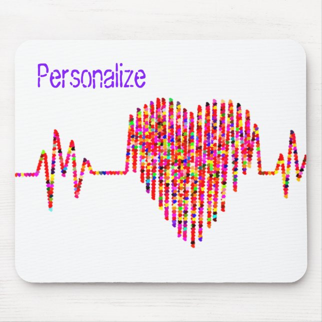 EKG-Linie Herzmedizin rot Mousepad (Vorne)