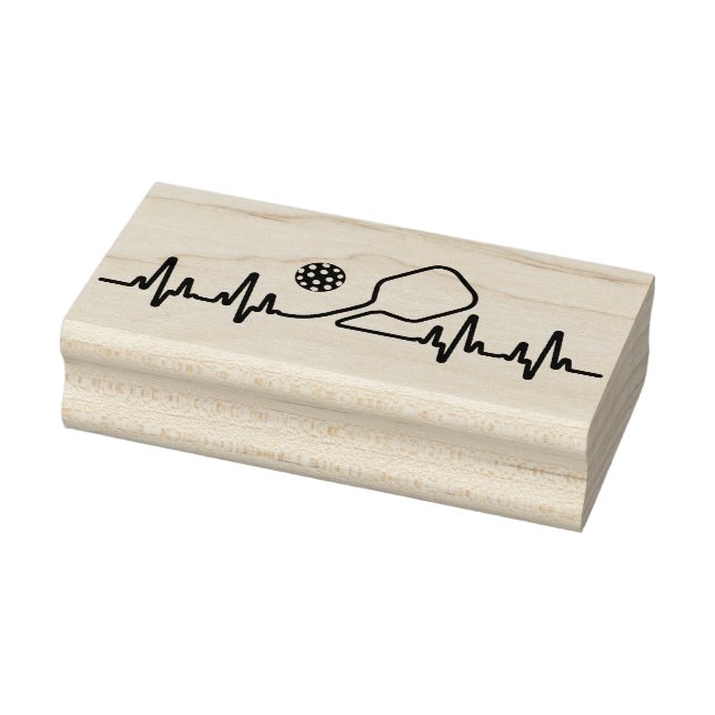 Ekg Pickleball Herzschlag Gummistempel (Stempel)