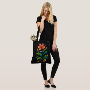 Eklektische dunkle botanische melancholische Blume Tasche