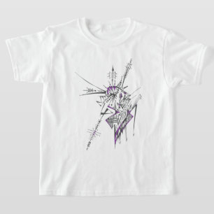 Eklektische farbenfrohe abstrakte Stammes-Tattoo-K T-Shirt