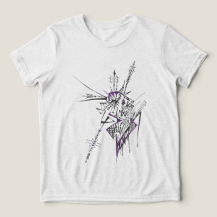 Eklektische farbenfrohe abstrakte Stammes-Tattoo-K Tri-Blend Shirt