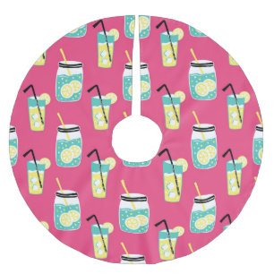 eklektische Sommerelemente, Vintage nahtlose Backg Polyester Weihnachtsbaumdecke