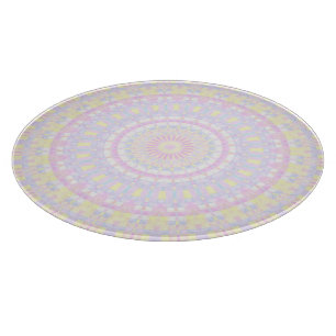 Eklektischer Intrigater Boho Farbiger Pastell Mand Schneidebrett