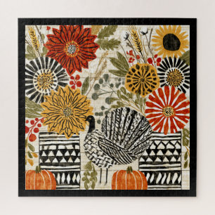 Eklektisches Boho-Dahlia-Herbst-Truthahn