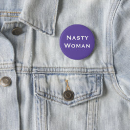 Eklige Frau - fett weißer Text auf Violett Button