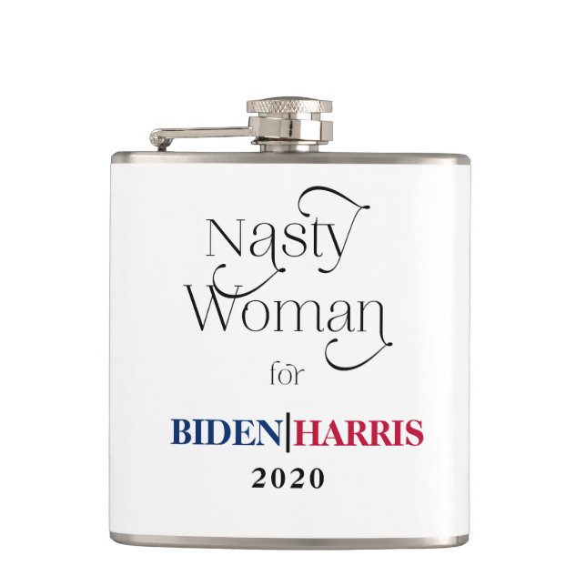 Eklige Frau für Biden-Harris 2020 Flachmann (Vorderseite)
