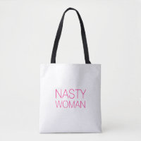 "eklige Frau", weißes, heißes Rosa, Magenta - Tote