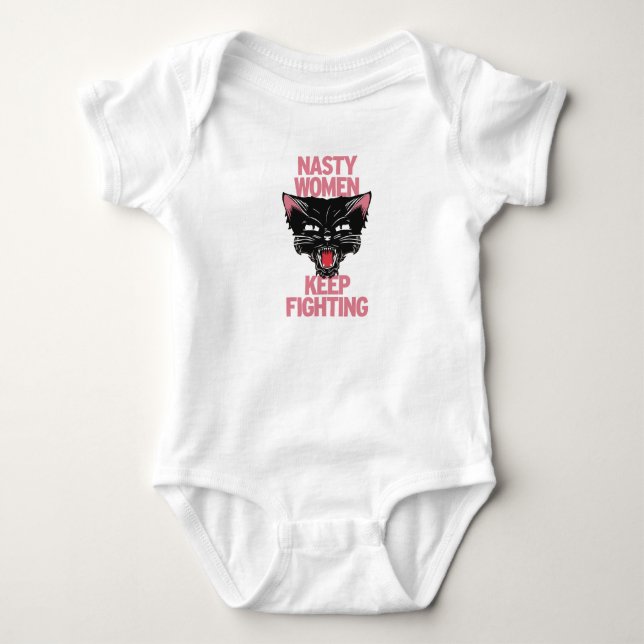 Eklige Frauen Behielt, Onesy zu bekämpfen Baby Strampler (Vorderseite)