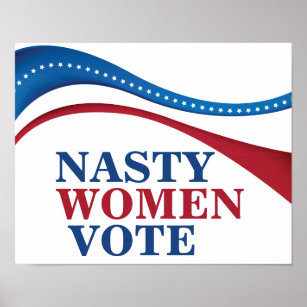Eklige Frauen wählen amerikanische Fahne Feministi Poster