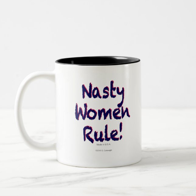 Eklige Frauenherrschaft Zweifarbige Tasse (Links)
