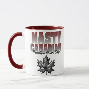 Eklige kanadische Schönheit mit Edge Maple Leaf Tasse