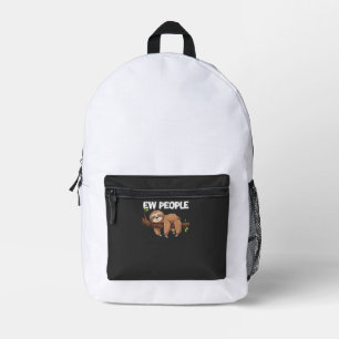 Eklige Leute Faultier T-Shirt Bedruckter Rucksack