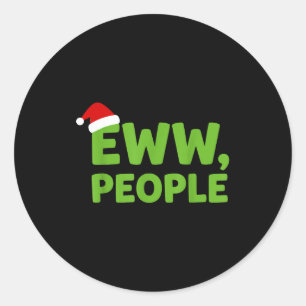Eklige Leute Weihnachtsmann Hut Lustige Weihnachte Runder Aufkleber