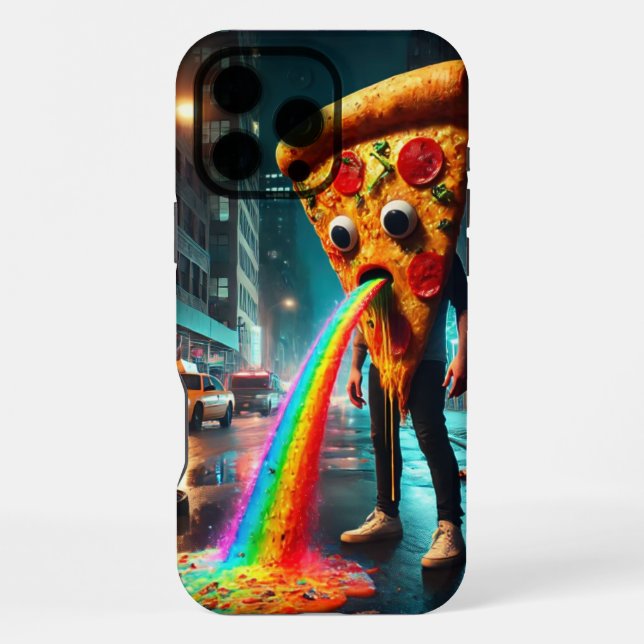 Eklige Pizza iPhone 16 Pro Max Hülle (Rückseite)