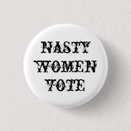ekliger Frauenabstimmungsknopf Button