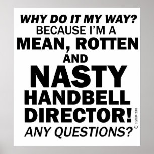 Ekliger Handbell-Direktor Poster