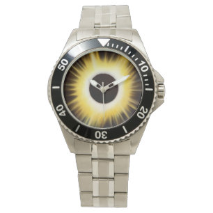 Eklipse-Edelstahl-Uhr Armbanduhr