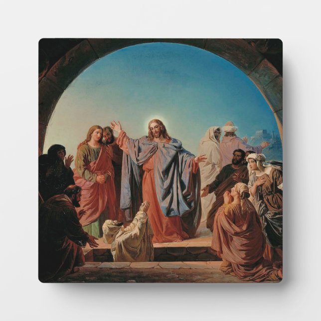 Ekman - Jesus Wecke Lazarus Fotoplatte (Vorderseite)