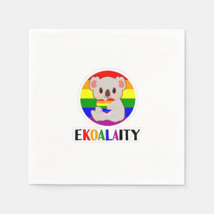Ekoalaty Equality Gay Koala Bear Funny LGBT Rainbo Serviette