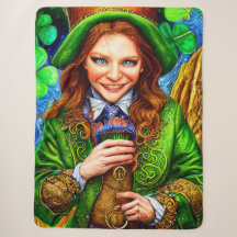 Ekstatisch Grüne Frau Leprechaun Inspiriert Artwor