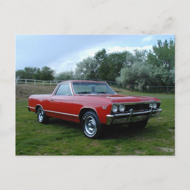 EL 1967 Chevrolet-Chevelle Camino Postkarte (Vorderseite)