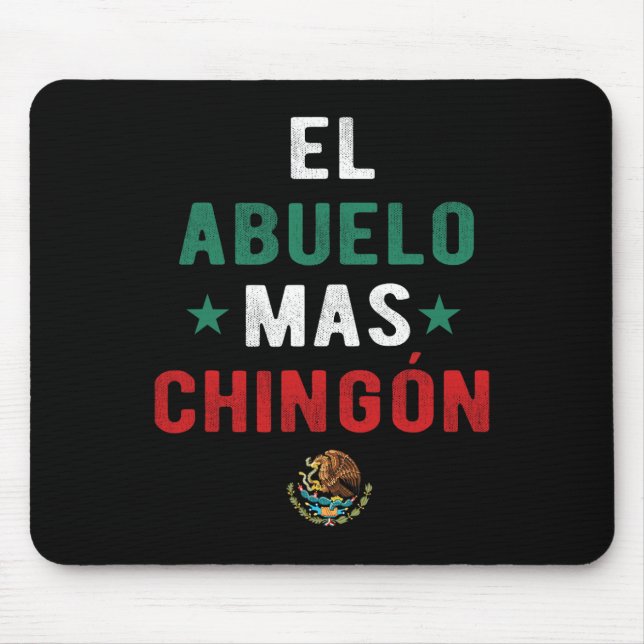 El Abuelo Mas Chingon Spanischer Lehrer Vatertag Mousepad (Vorne)