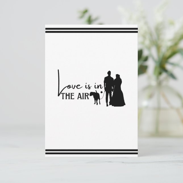 El amor de pareja de perros está en el aire (Stehend Vorderseite)